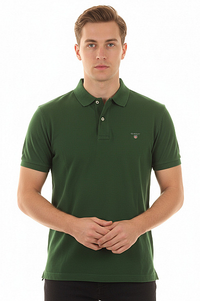 GANT Pánské Tričko S Límečkem Zelené Second Hand Vel. L