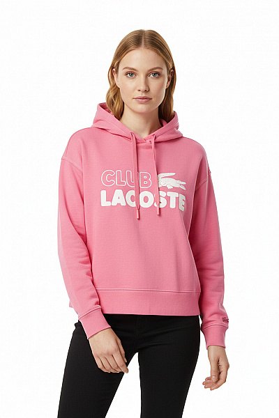 Dámská Mikina Bez Zapínání Růžová LACOSTE Vel. 36