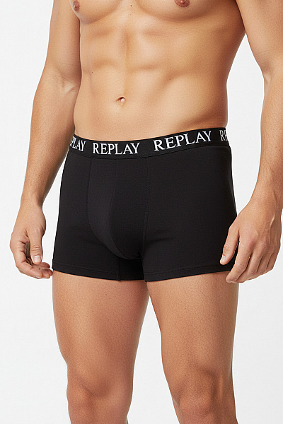 REPLAY Pánské Spodní Prádlo Bavlněné Černé