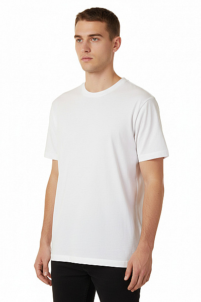 Marc O´Polo Jednoduché Pánské Tričko Kožešinové Bílé Vel. M