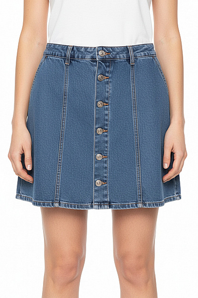 MANGO Džínová  Sukně Modrá Vel. L