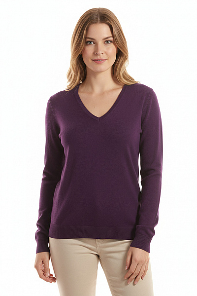 Dámský Pulovr Fialový Vel.  44