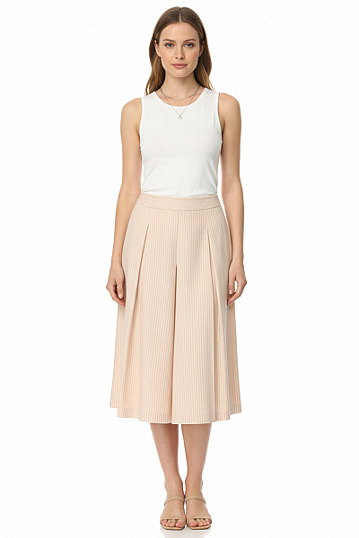  Sukně áčková Bílá Donna Karan