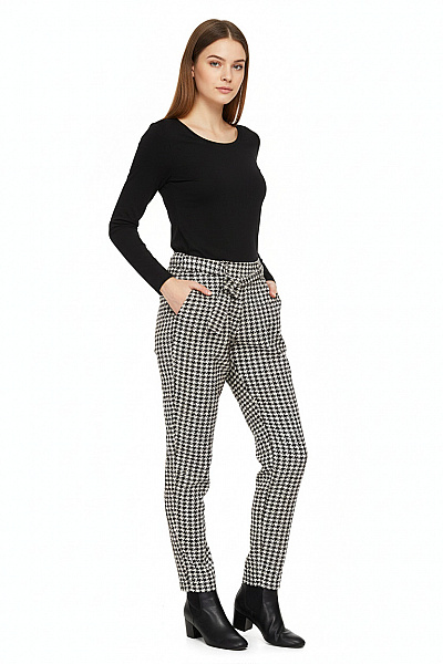 Dámské Kalhoty Rovné Černobílé Asos Second Hand Vel. 36