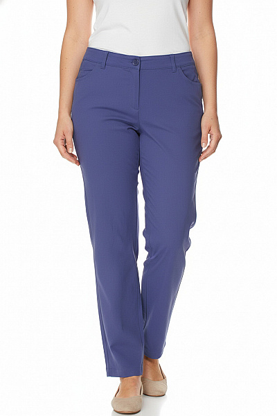 SELECTION Dámské Kalhoty Modré Second Hand Vel. 50