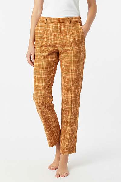 Dámské Kalhoty Rovné Oranžové Monki Vel. 38