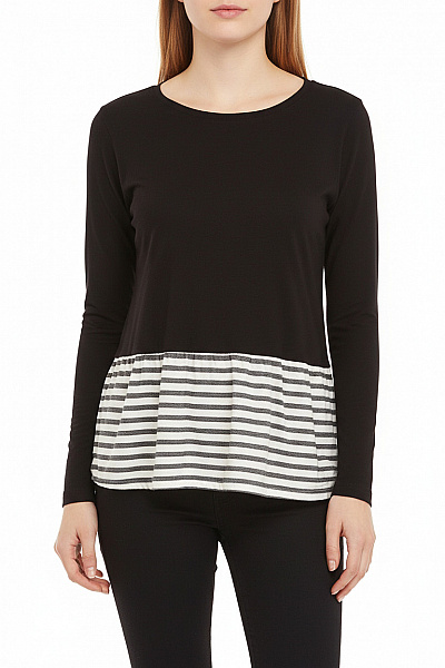 TOM TAILOR  Halenka Pletená Černobílá Vel. S