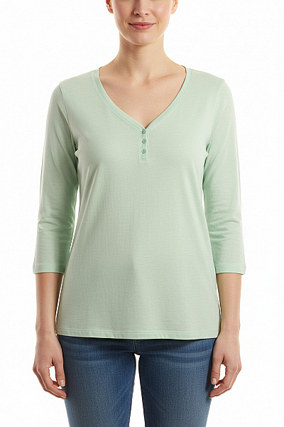 S.OLIVER Jednoduché Dámské Tričko Zelené Vel. 44