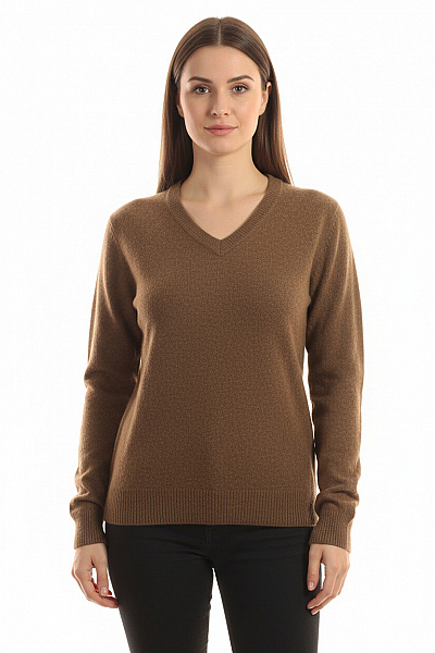 Dámský Pulovr Vlněný Hnědý Vel. L