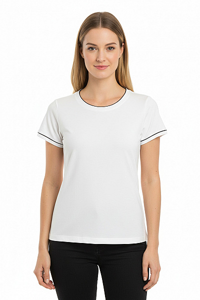 Marks & Spencer Jednoduché Dámské Tričko Bílé