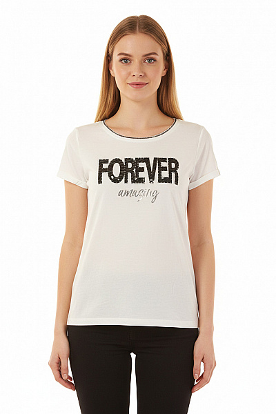 Dámské Tričko S Potiskem Bílé Street One Vel. 34