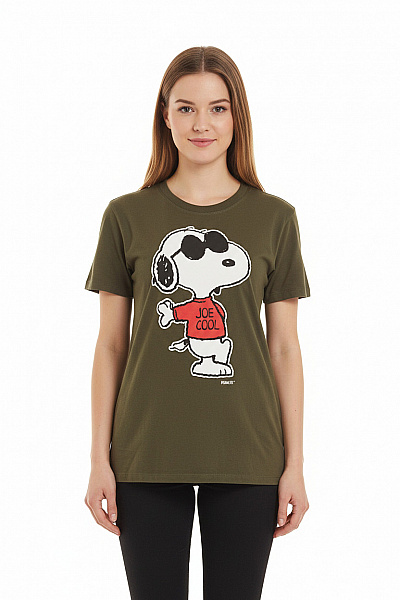 ZARA Dámské Tričko S Potiskem Khaki Vel. M