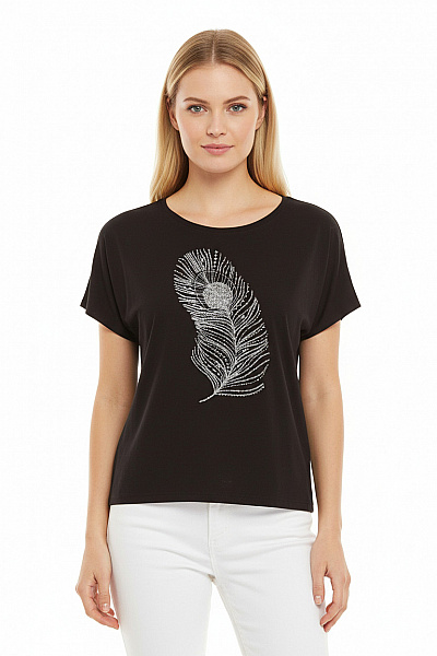 Dámské Tričko S Potiskem Černé Vel. M