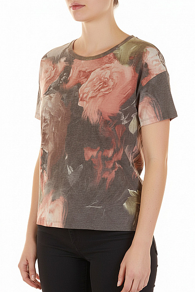 VILA Dámské Tričko S Potiskem Barevné Second Hand Vel. M