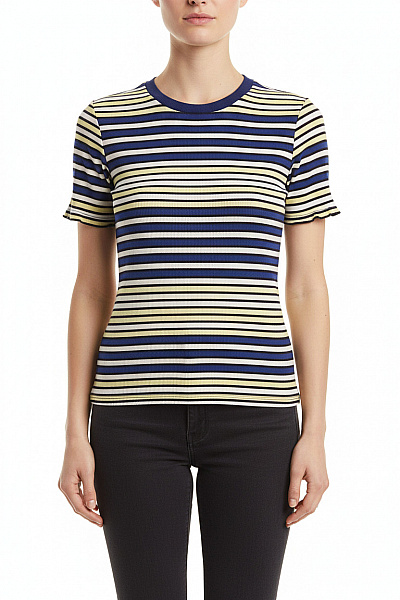 Dámské Tričko Modré STRADIVARIUS Vel. M