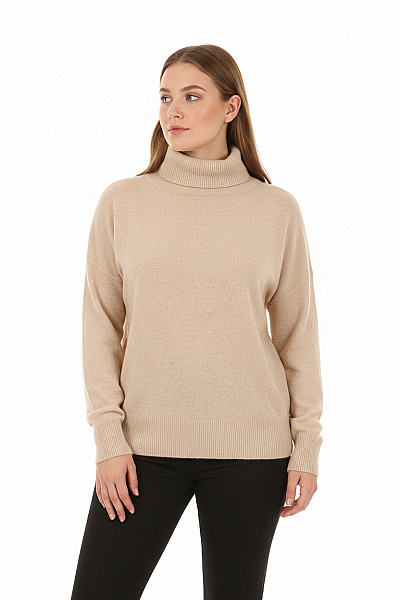 Dámský Rolák Kašmírový Béžový Vel. 40