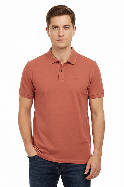 Hugo Boss Pánské Tričko S Límečkem Růžové Vel. M