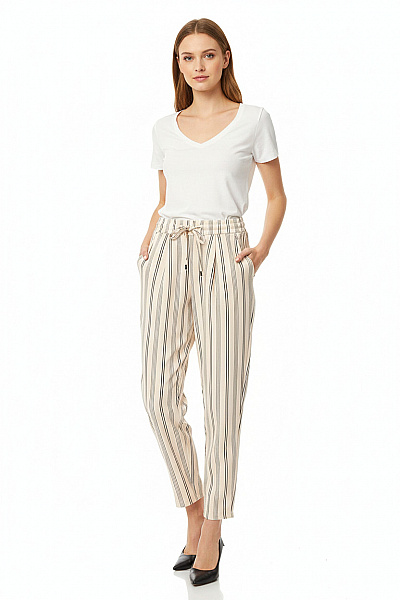 Dámské Chino Kalhoty Béžové Ichi Vel. S