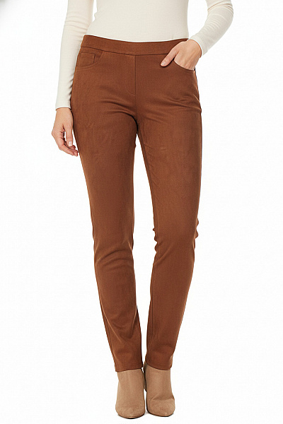 Dámské Kalhoty Rovné Hnědé TAIFUN Vel. 42