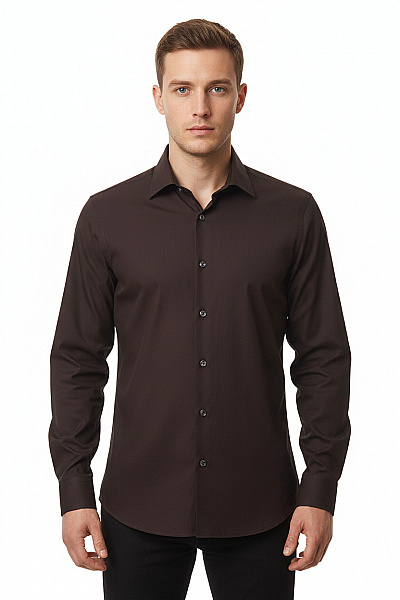 Pánská Košile Jednobarevná Černá ETON Vel. 40