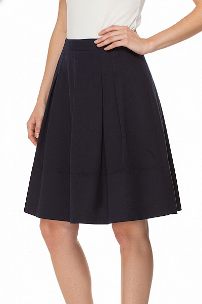 Sukně Vlněná Modrá TOMMY HILFIGER