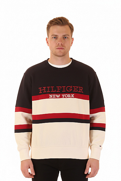 TOMMY HILFIGER Pánská Mikina Bez Zapínání Barevná Vel. XL