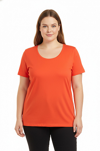 COTTON CANDY Jednoduché Dámské Tričko Červené Vel. XXL