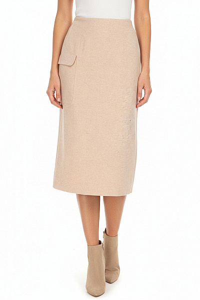 Donna Karan Sukně Vlněná Béžová