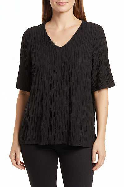 Vzorovaná  Halenka Černá VILA Second Hand Vel. 44