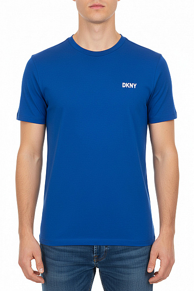 Donna Karan Jednoduché Pánské Tričko Modré Second Hand Vel. S