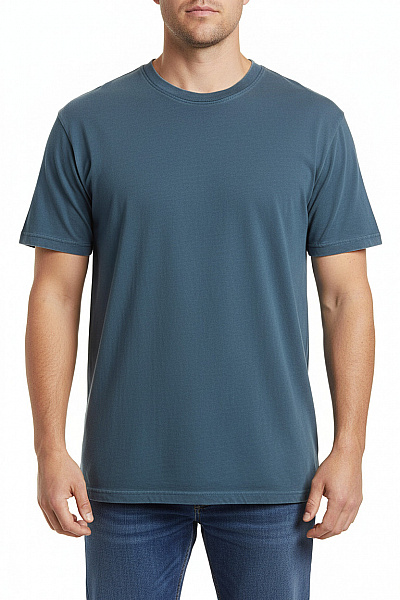 Jednoduché Pánské Tričko Modré