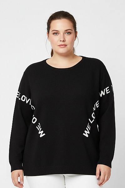 Dámský Pulovr Černobílý