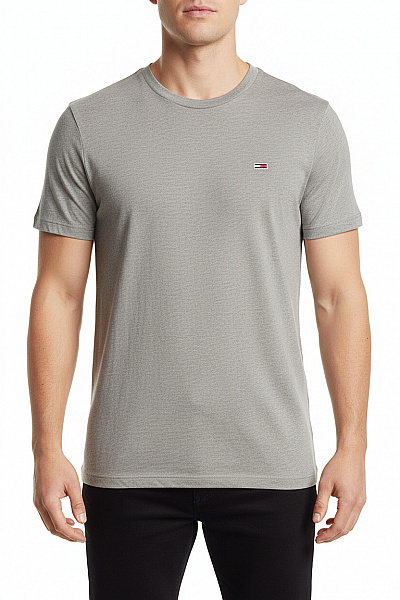 Jednoduché Pánské Tričko Šedé TOMMY HILFIGER