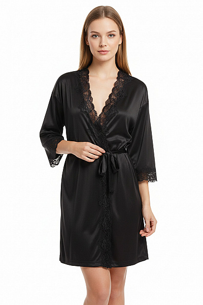 Dámské župan Černý Laurel Second Hand Vel. S