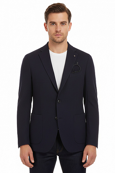 Společenské Pánské Sako Modré Vel. 50