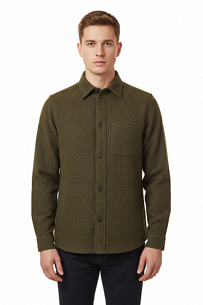 Krátký Pánský Kabát Zelený LES DEUX Vel. S