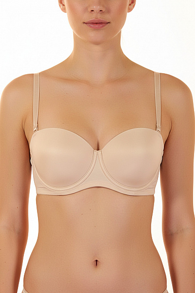 TRIUMPH Dámská Podprsenka Bez Ramínek Hladká Béžová Velikost 80b