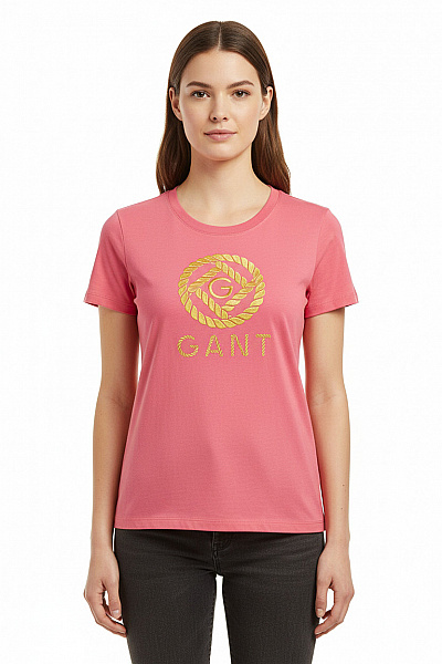 Dámské Tričko Růžové GANT Vel. M