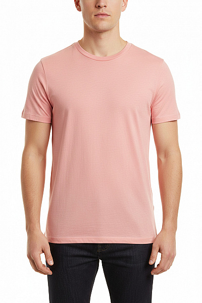 Jednoduché Pánské Tričko Růžové Smog Vel. S