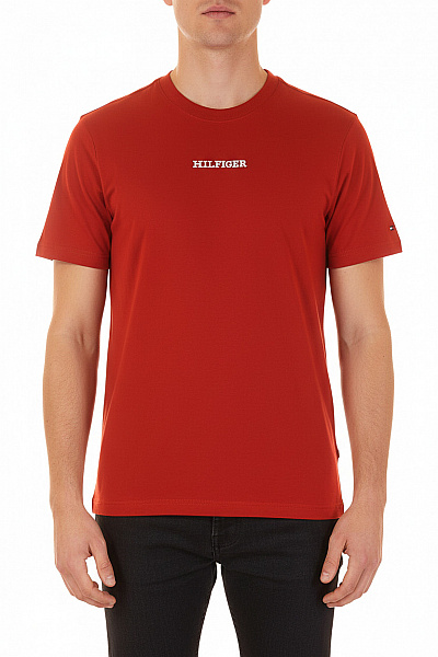 TOMMY HILFIGER Pánské Tričko Červené Vel. M