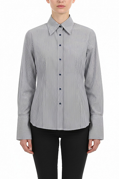 MANGO Vzorovaná Dámská Košile Modrá Vel. XL