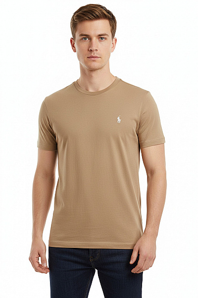 Pánské Tričko Béžové Ralph Lauren Second Hand Vel. M