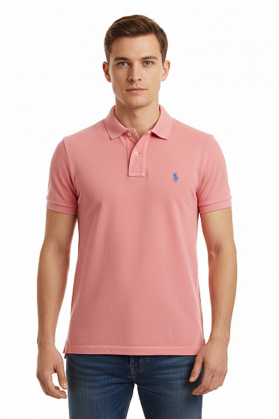 Pánské Tričko S Límečkem Růžové Ralph Lauren Vel. S