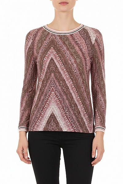 RICH&ROYAL Vzorovaná  Halenka Růžová Second Hand Vel. XS