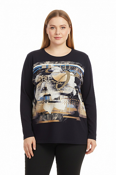 FRANK WALDER Dámské Tričko Modré