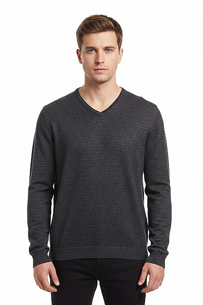 Pánský Svetr Vlněný Modrý PHILLIP PLEIN