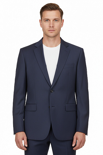 HACKETT Společenské Pánské Sako Vlněné Modré