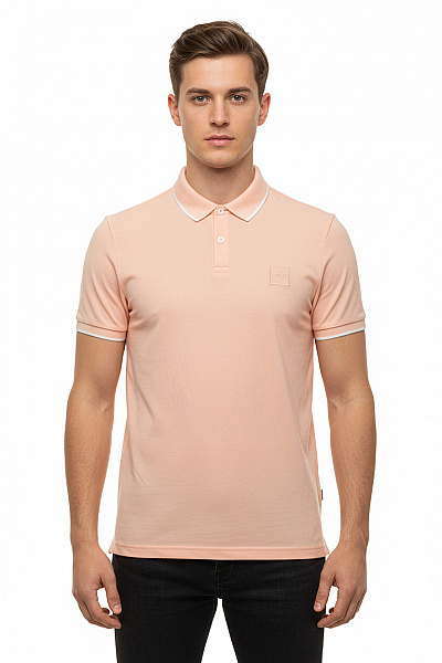 Hugo Boss Pánské Tričko Růžové Vel. M