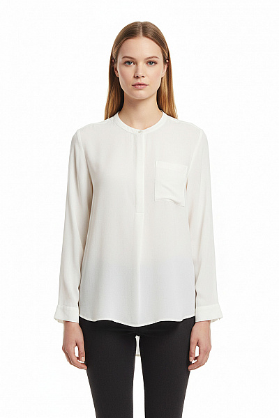  Halenka Jednobarevná Bílá Vel. 40