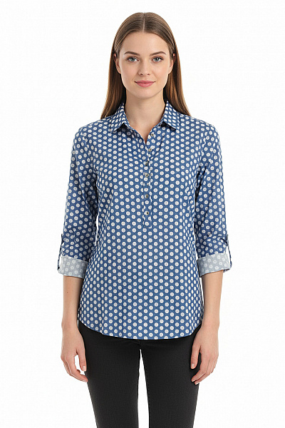 Street One Vzorovaná  Halenka Modrá Vel. 36